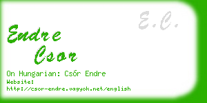 endre csor business card